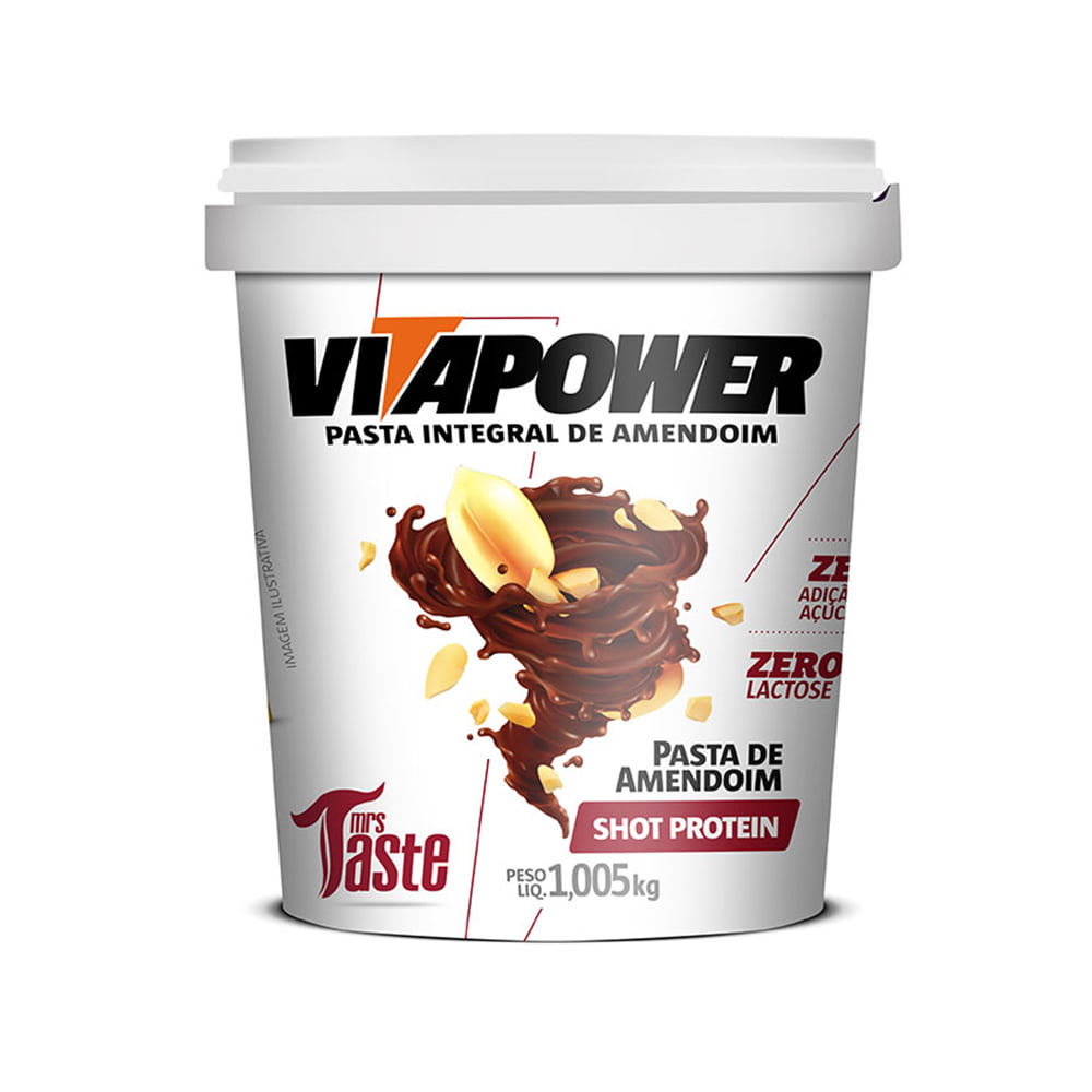 pasta de amendoim 1kg shot proteim vitapower