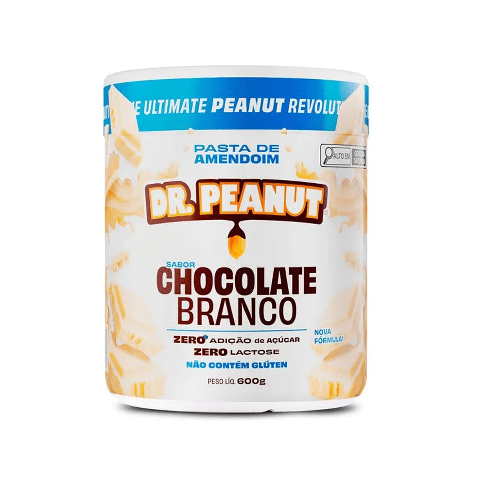 PASTA DE AMENDOIM C/ CHOCOLATE BRANCO 600GR DR PEANUT 	