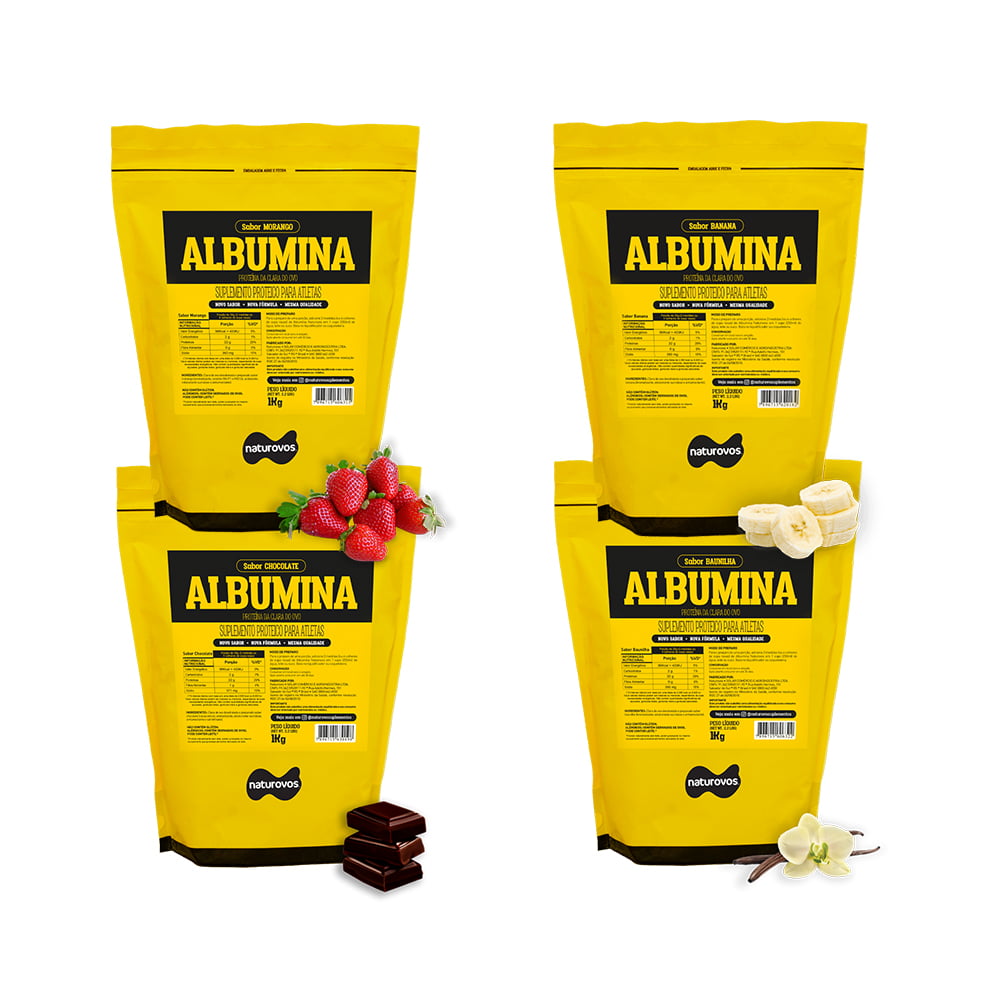 albumina sabores 1kg naturovos