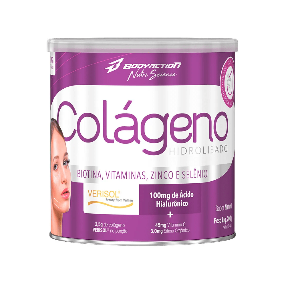 Colágeno Verisol C/ Ácido Hialurônico 200gr Body Action