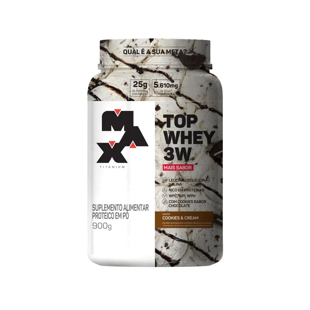 whey 3w top 900gr mais sabor max titanium