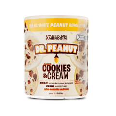 PASTA DE AMENDOIM COOKIES E CREAM 650GR DR PEANUT 	